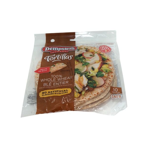 DEMP TORTILLAS WHL WHEAT 7"
