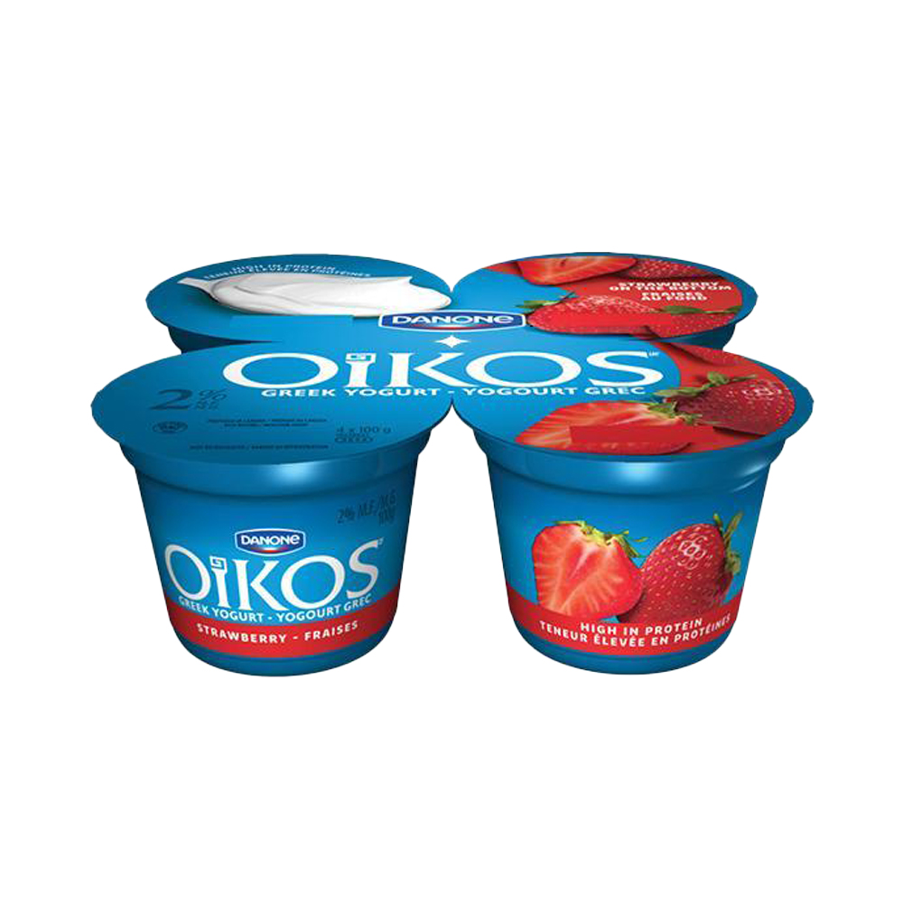 Danone Oikos Strawberry Greek Yogurt 4X100G 