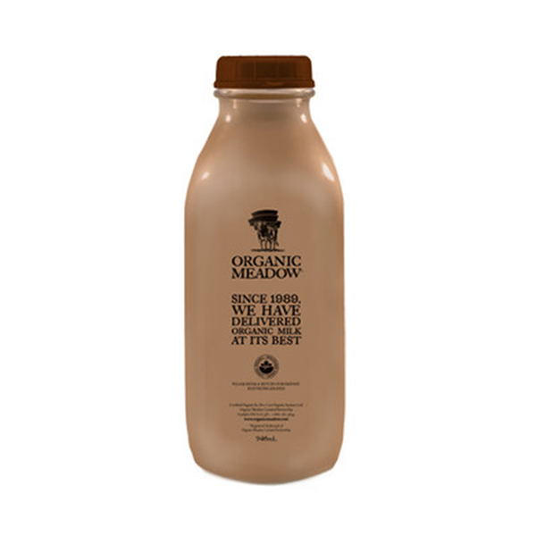 ORGANIC MEADOW 2% CHOCOLATE MILK GLASS 946ML