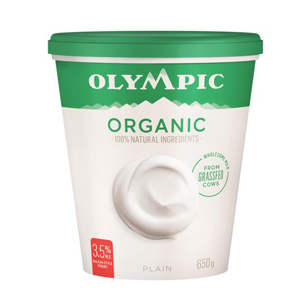 Olympic 3.5% Organic Plain Yogurt 650G