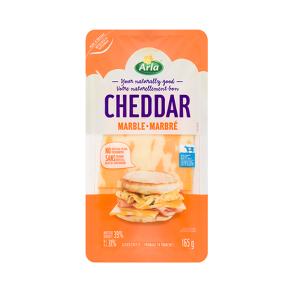 Tre Stelle Marble Cheddar Slices 165G