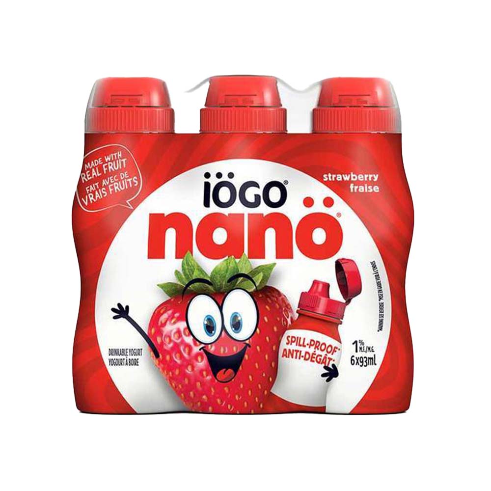 IOGO NANO STRAWBERRY YOGURT DRINK 6X93ML