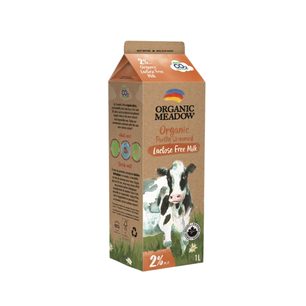 ORGANIC MEADOW LACTOSE FREE 2% MILK 1L