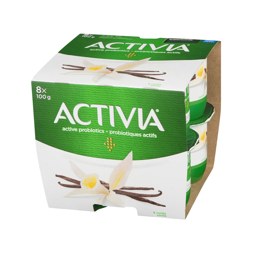Danone Activia Vanilla Yogurt 8X100G 