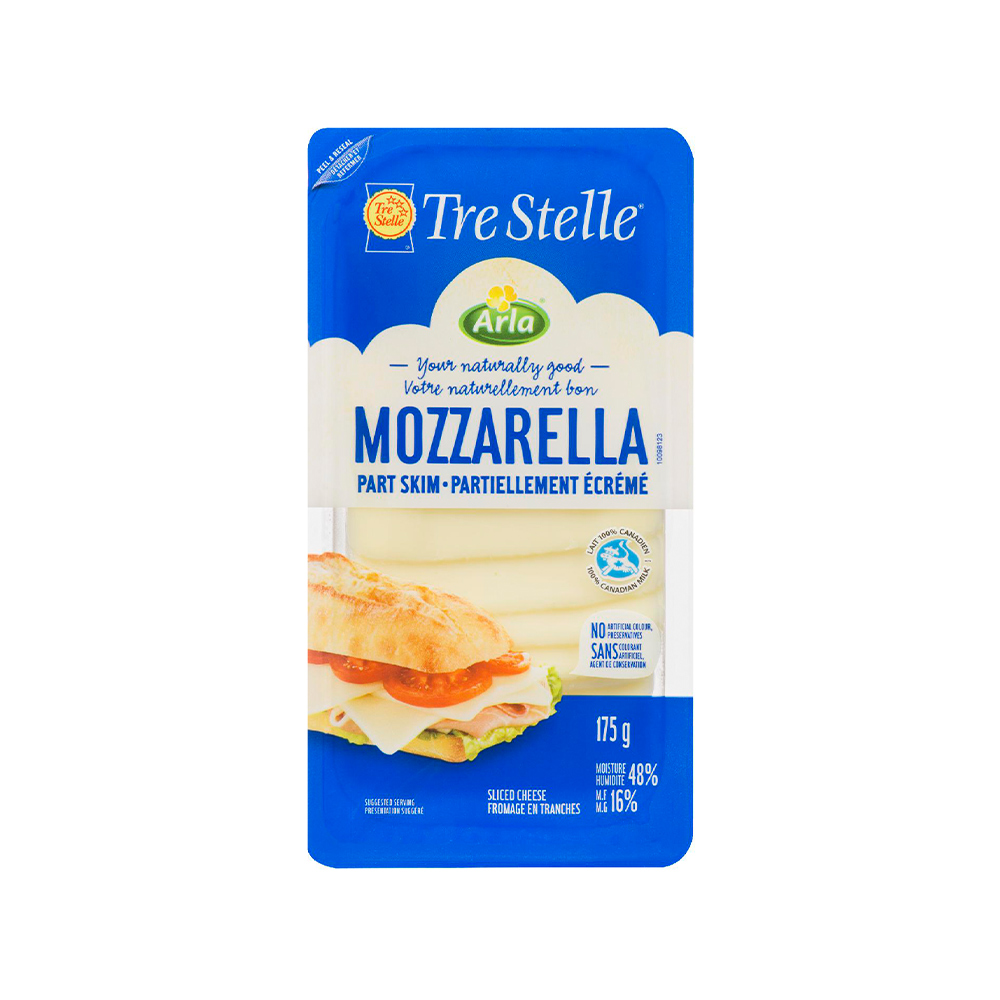 Tre Stelle Mozzarella Slices 170G