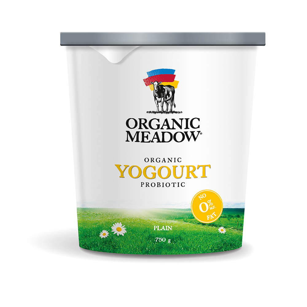 Organic Meadow No Fat Plain Yogurt 500Ml