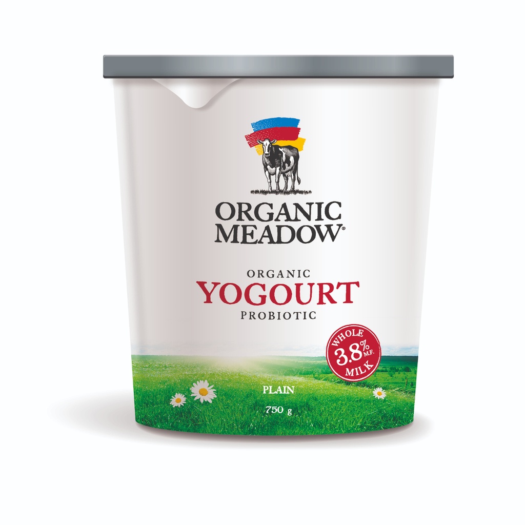 Organic Meadow 3.8% Plain Yogurt 750Ml