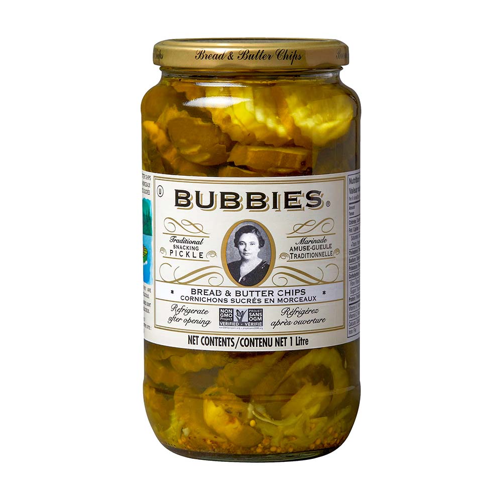 BUBBIES BREAD & BUTTER PICKLE CHIPS 1L