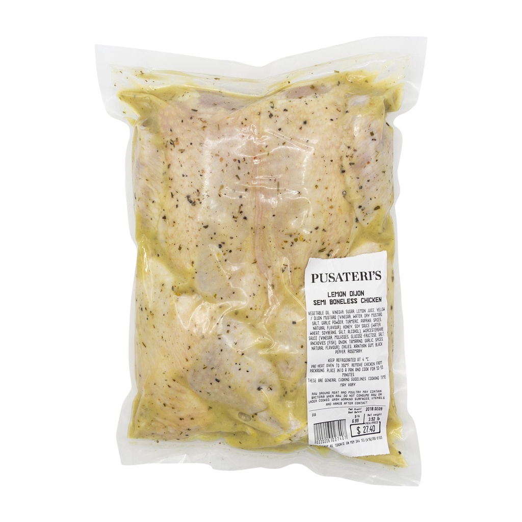 Whole Semi Boneless Chicken Lemon Dijon Style 4lb