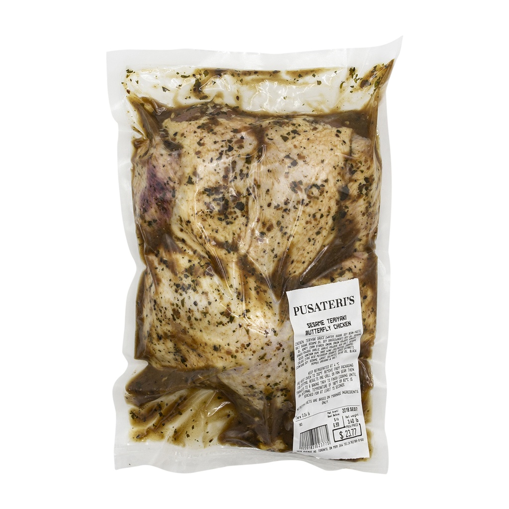 Whole Chicken Butterfly Sesame Teriyaki Style 3.5lb