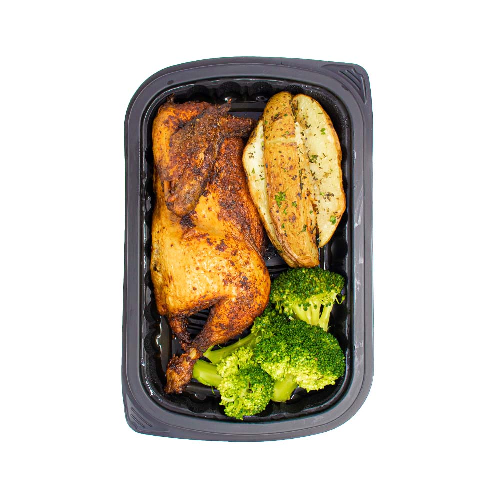 Hot Pusateri's Half Chicken Dinner 1ea