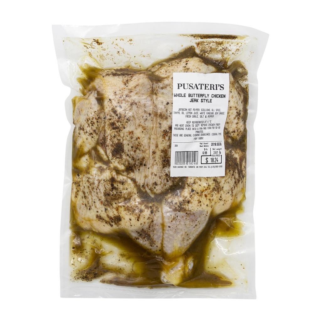 Whole Semi Boneless Chicken Jerk Style 3.5lb