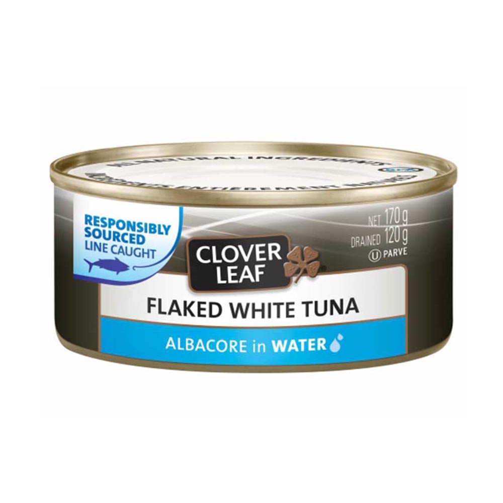 CLOVERLEAF WHITE TUNA FLAKED IN WATER 170G