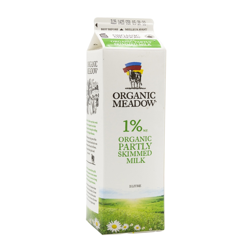 ORGANIC MEADOW 1% MILK 1L