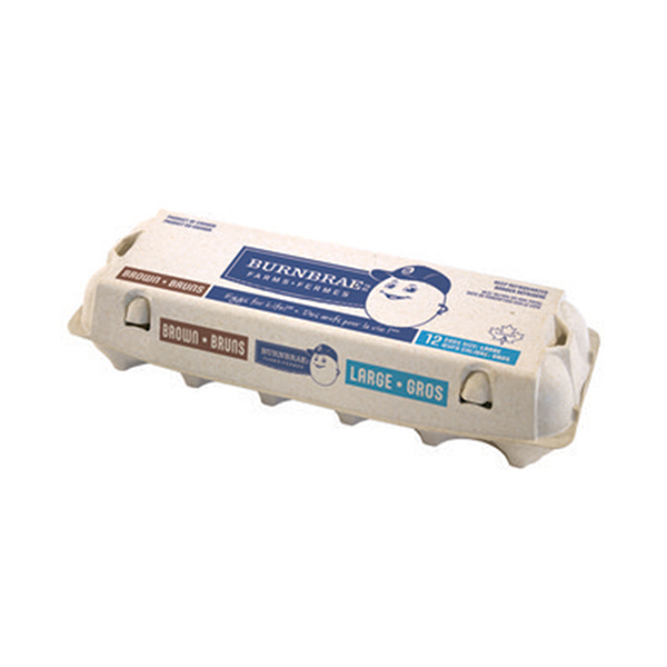 BURNB LARGE BROWN EGGS 12 pack