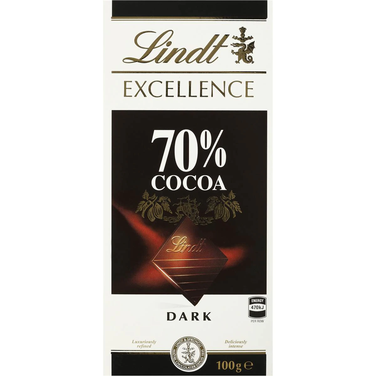 Lindt Excellence 70% Dark Chocolate 100g