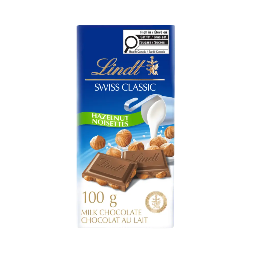 Lindt Swiss Milk Hazelnut Chocolate 100g