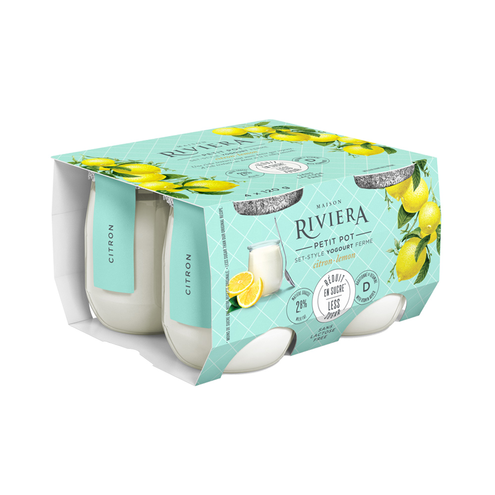 Riviera Lemon Yogurt 4X120G