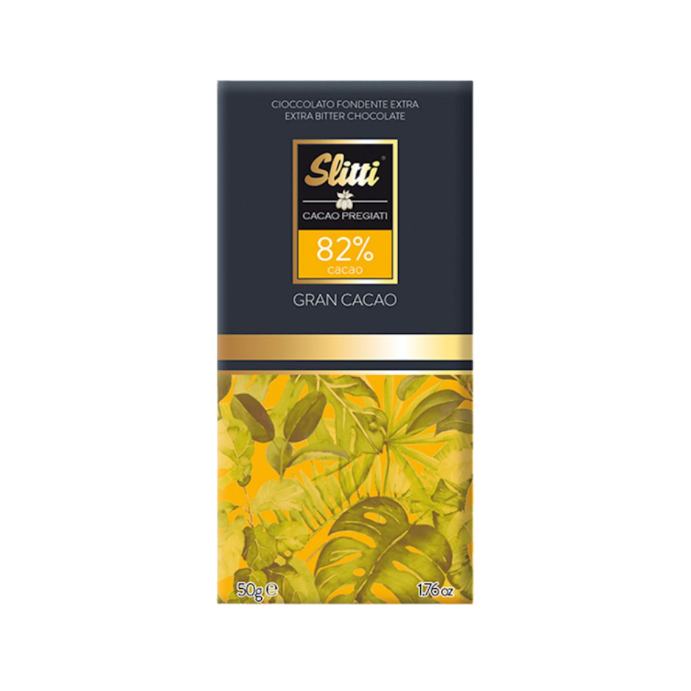 SLITTI GRAN CACAO, 82% COCOA CHOCOLATE BAR