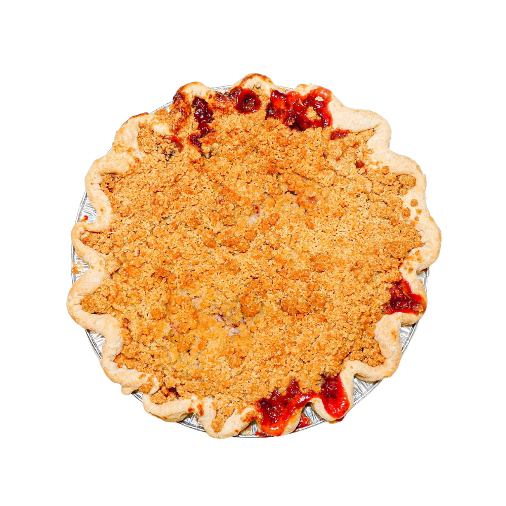 PHIPPS STRAW RHUBARB CRUMBLE PIE 8"
