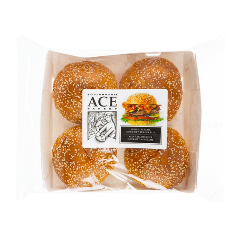 ACE ICONIC SESAME BURGER BUN 4PK - 89049700003