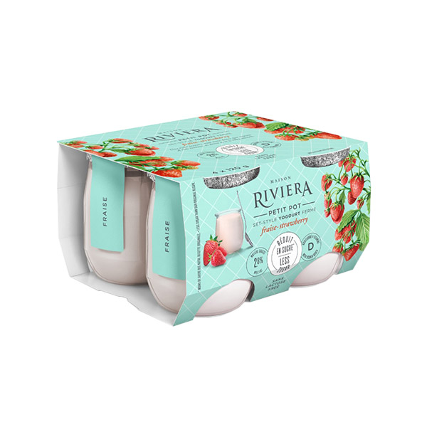 Riviera Strawberry Yogurt 4X120G