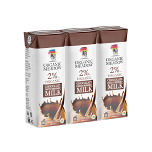 Organic Meadow 2% Chocolate Milk 3X250Ml