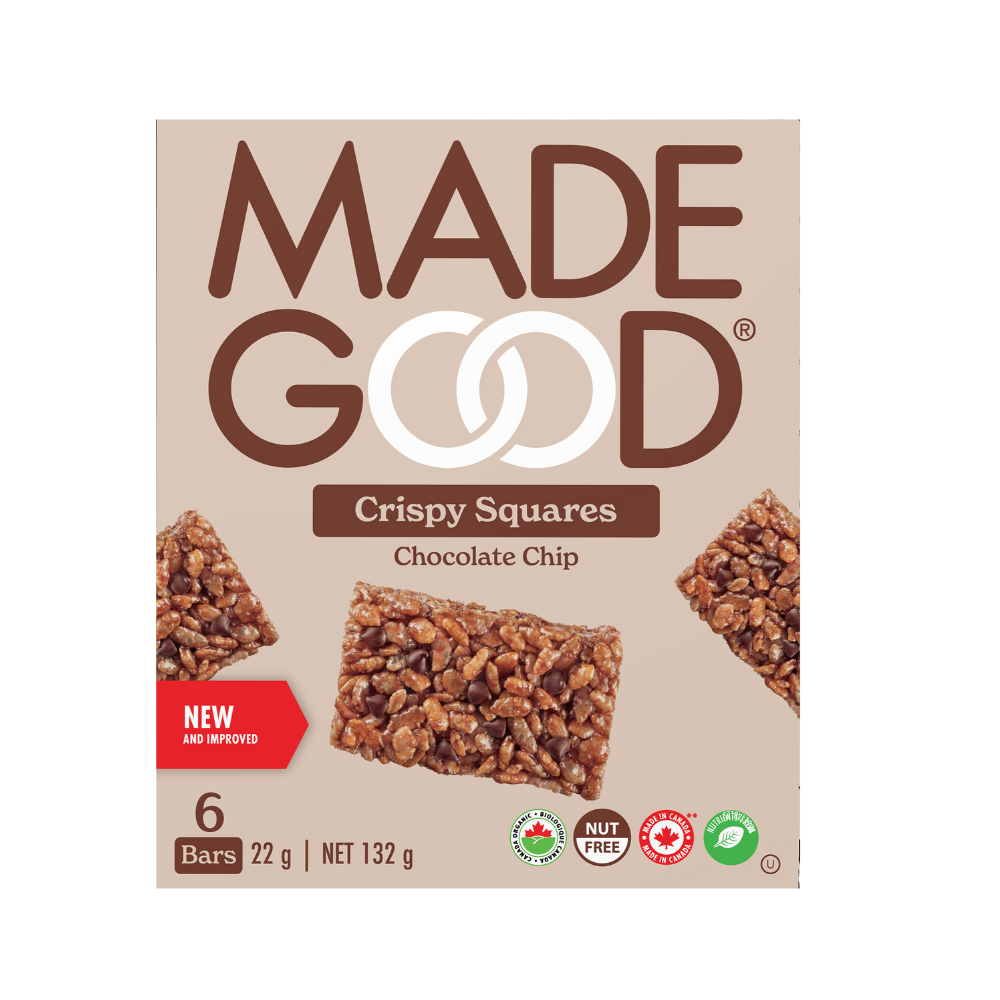 MADE GOOD ORGANIC CRISPY SQUARES CHOCOLATE CHIP 6PK