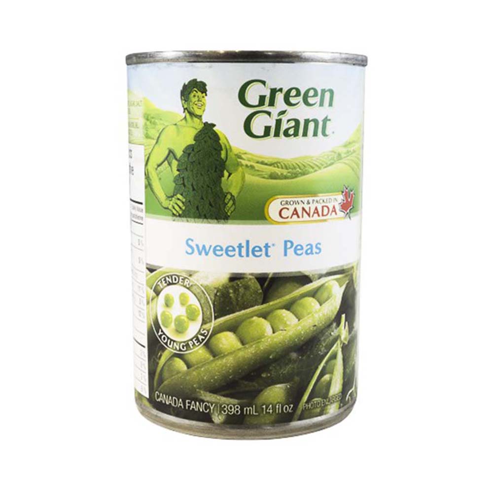 GREEN GIANT SWEETLET PEAS 398ML