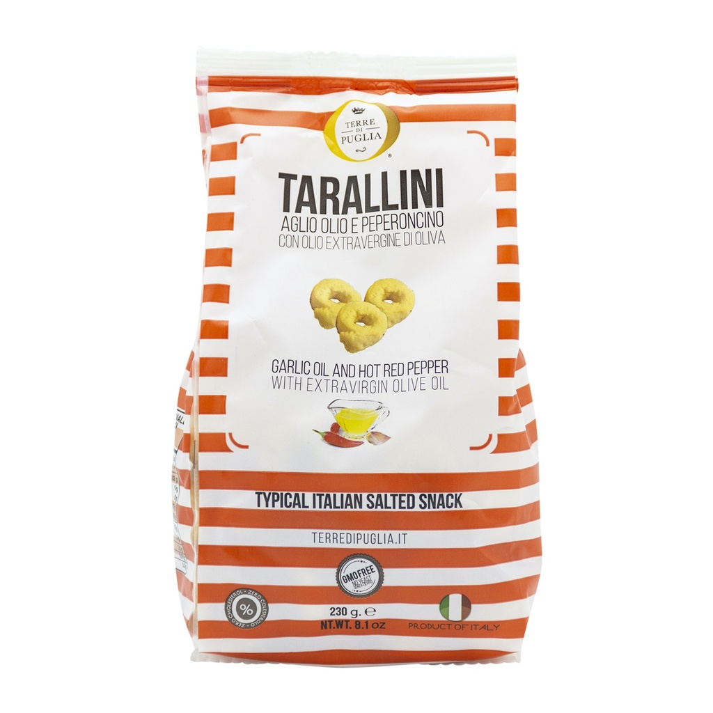 Terre Di Puglia Tarallini Garlic Oil And Hot Red Pepper 230G 