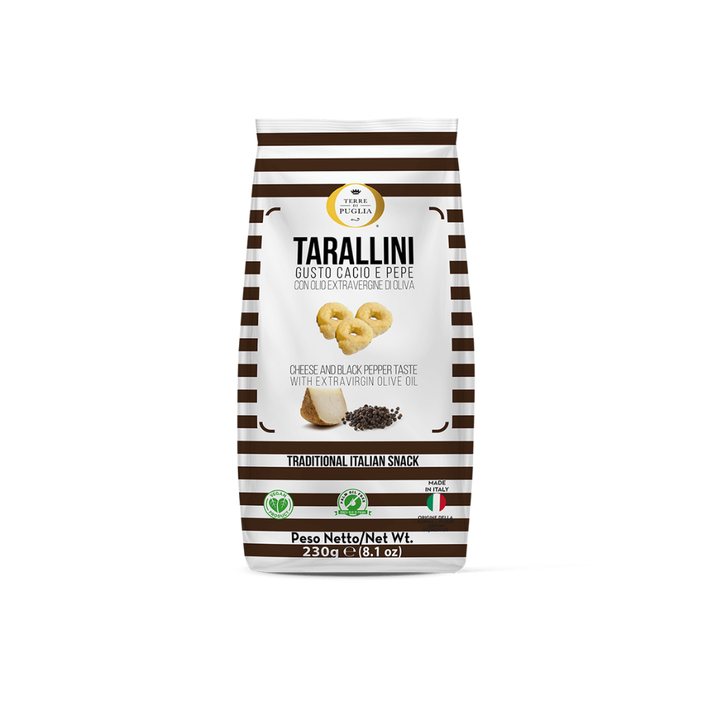 Tutto Gourmet Tarallini - Cheese And Black Pepper 230G 