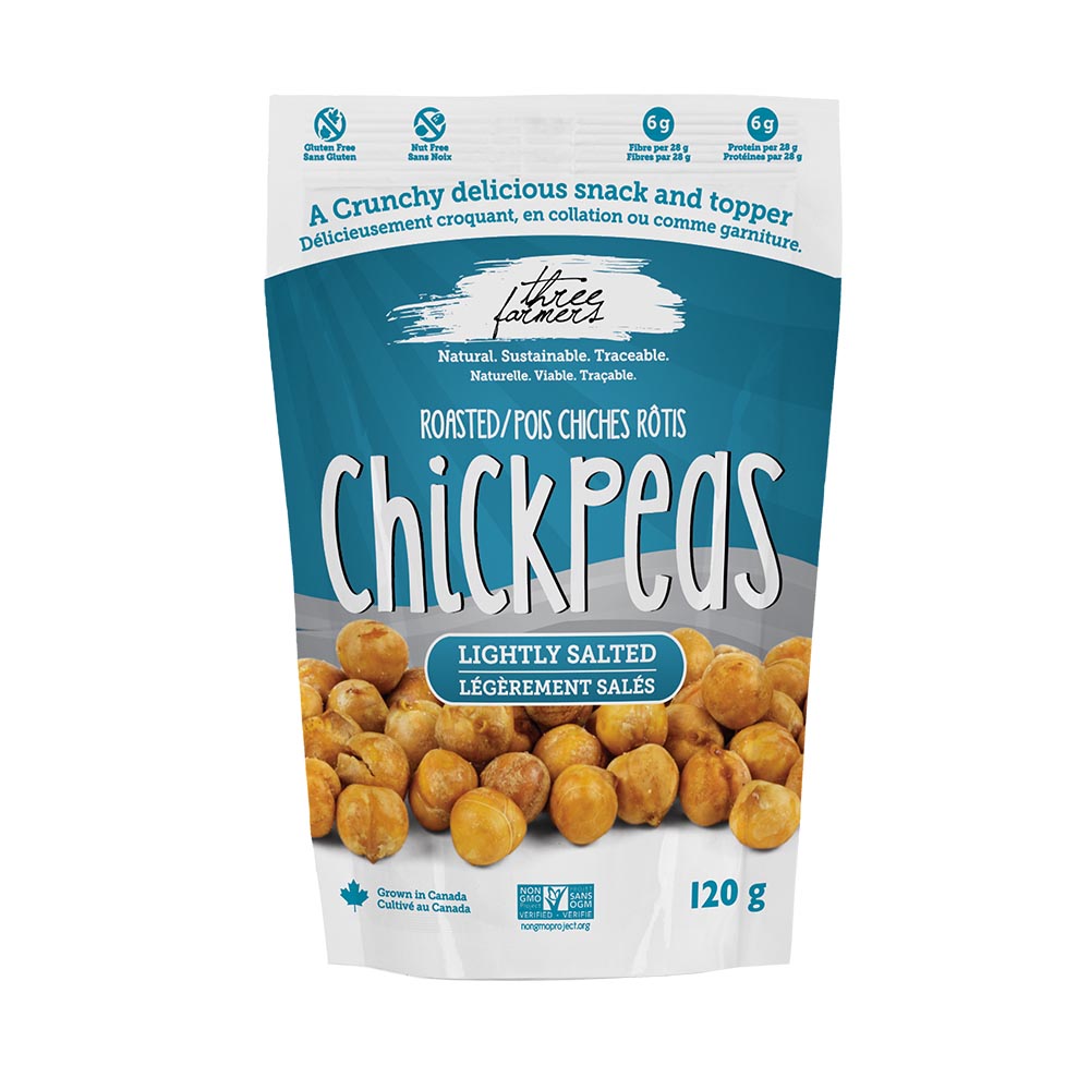 Three Farmers Lightly Salted Roasted Chickpeas 120G