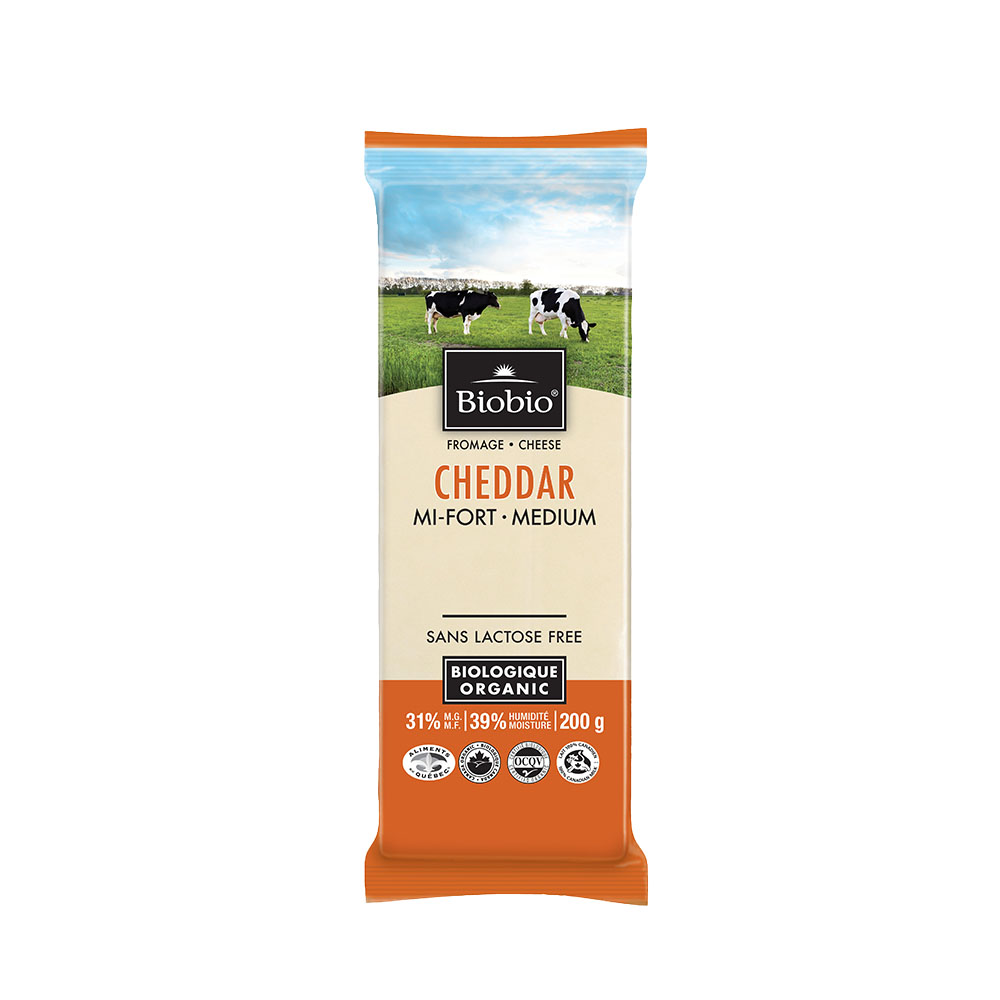 Biobio Organic Medium Cheddar 200G