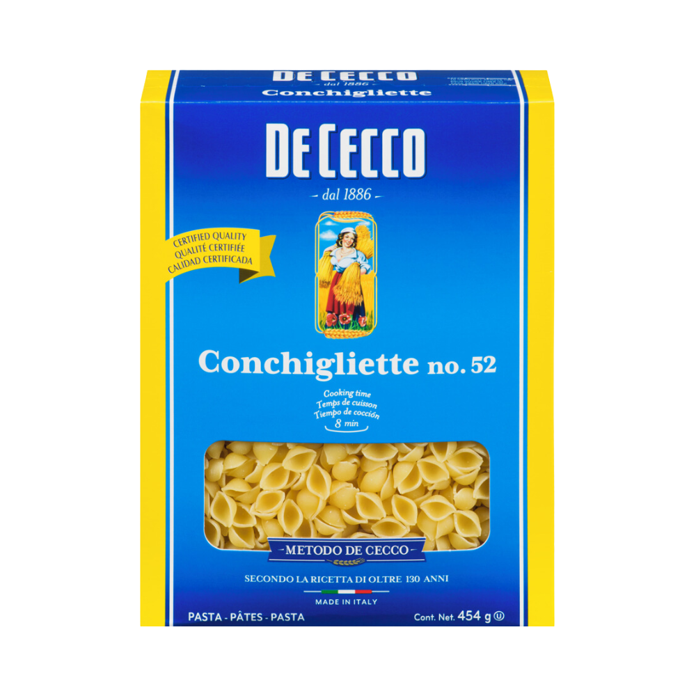De Cecco Conchigliette Lisce no.52 454G
