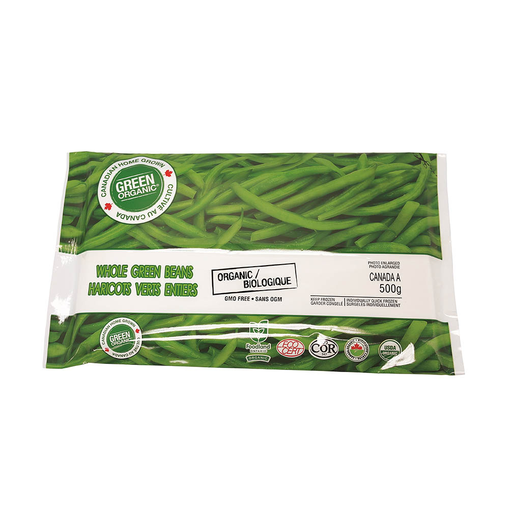 Green Organic Whole Green Beans 500G