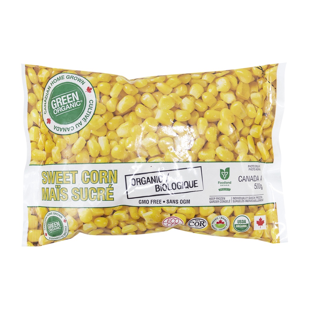 Green Organic Sweet Corn 500G
