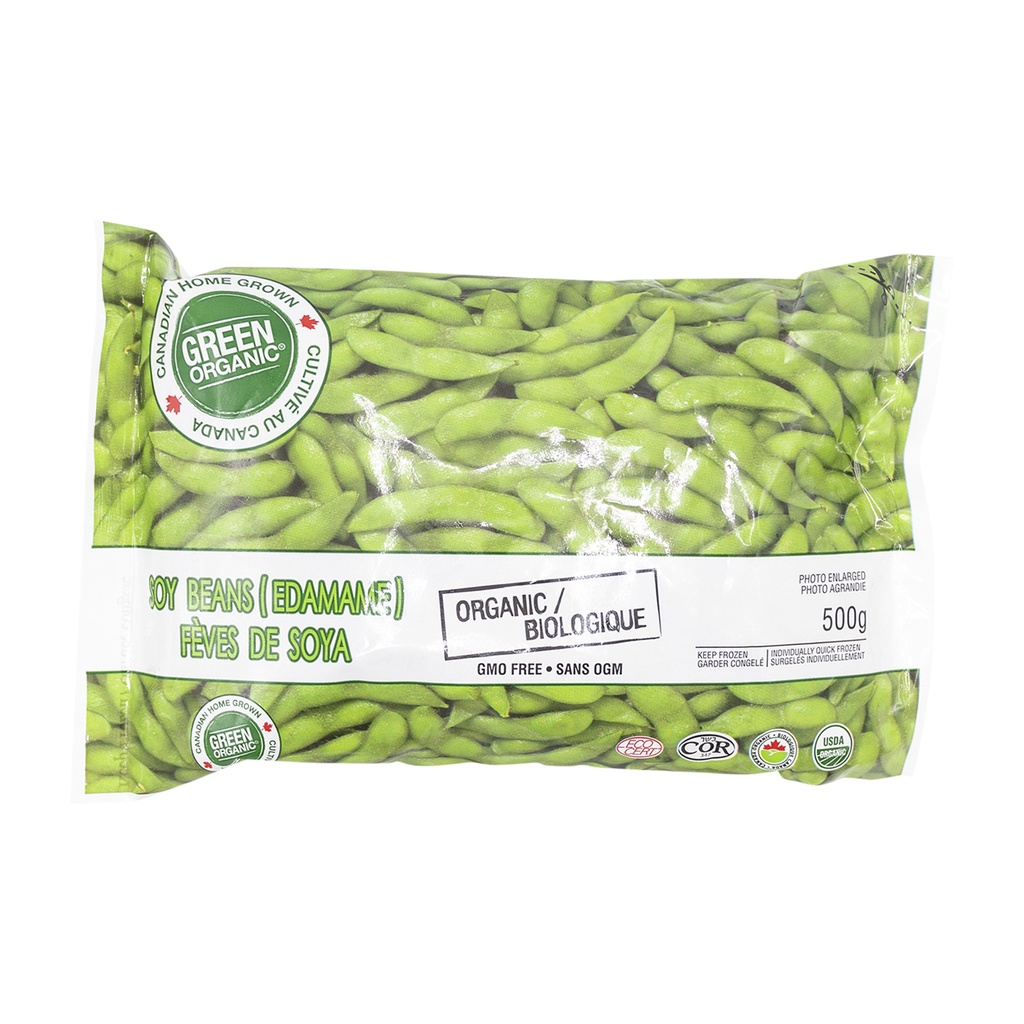 Green Organic Frozen Edamame 500G
