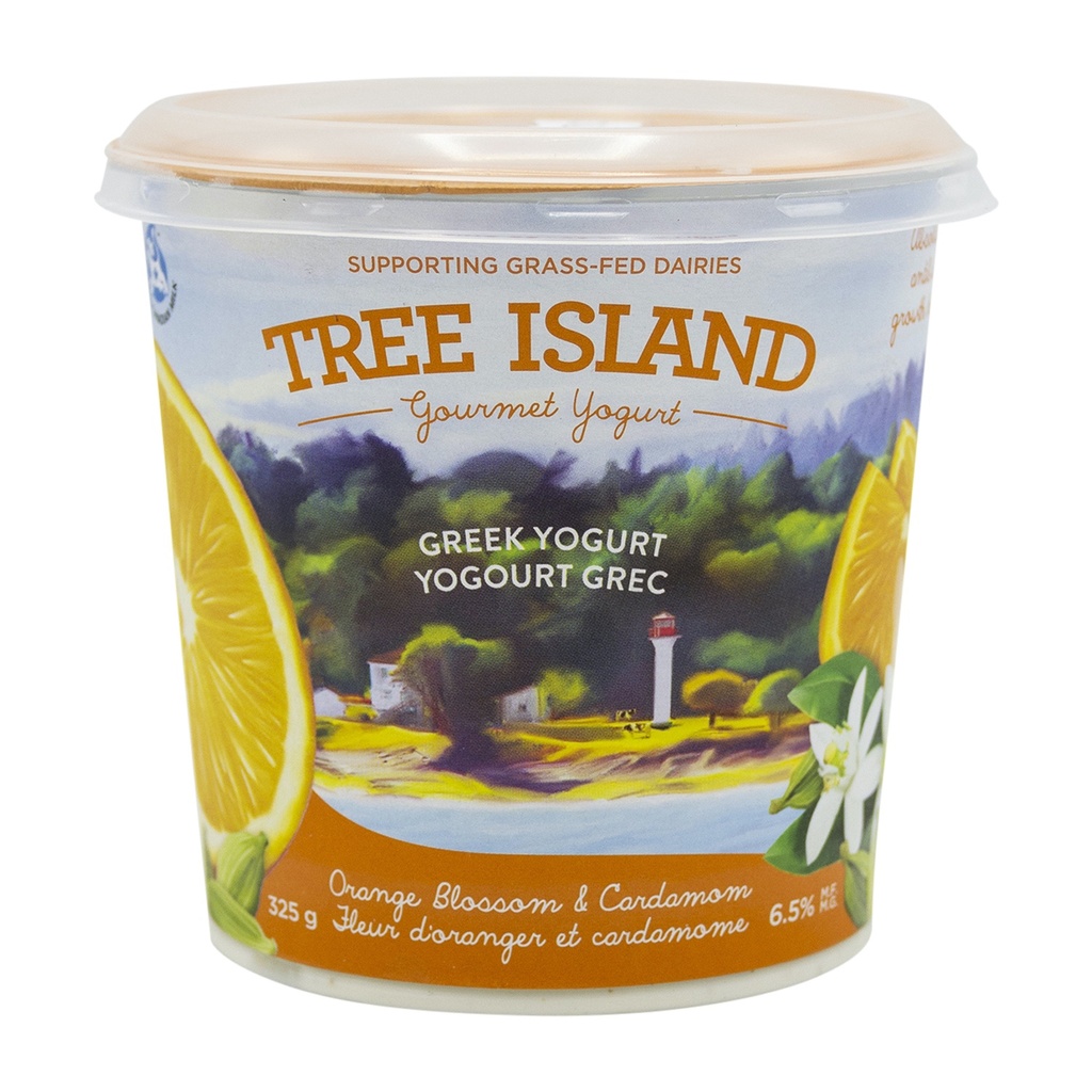 Tree Island 6.5% Orange Blossom & Cardamom Greek Yogurt 325G