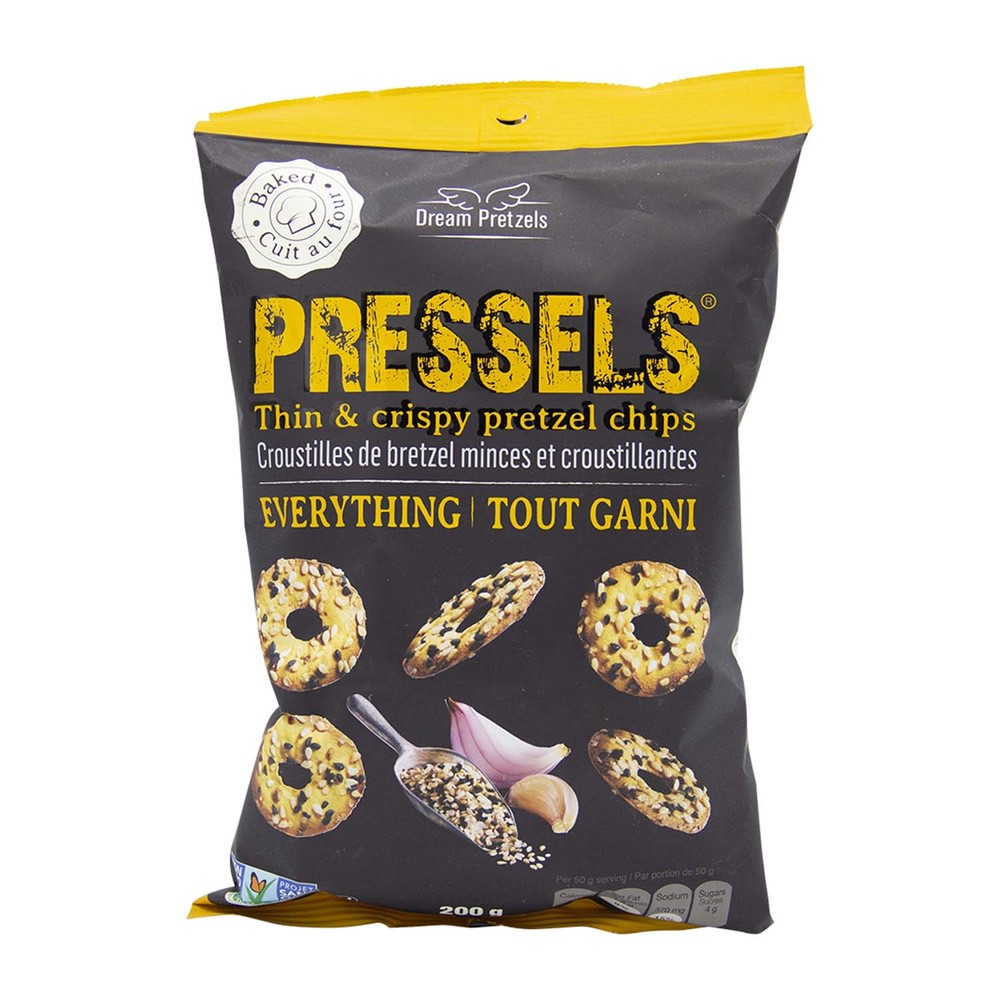 Pressels Thin & Crispy Everything Pretzel Chips 200G