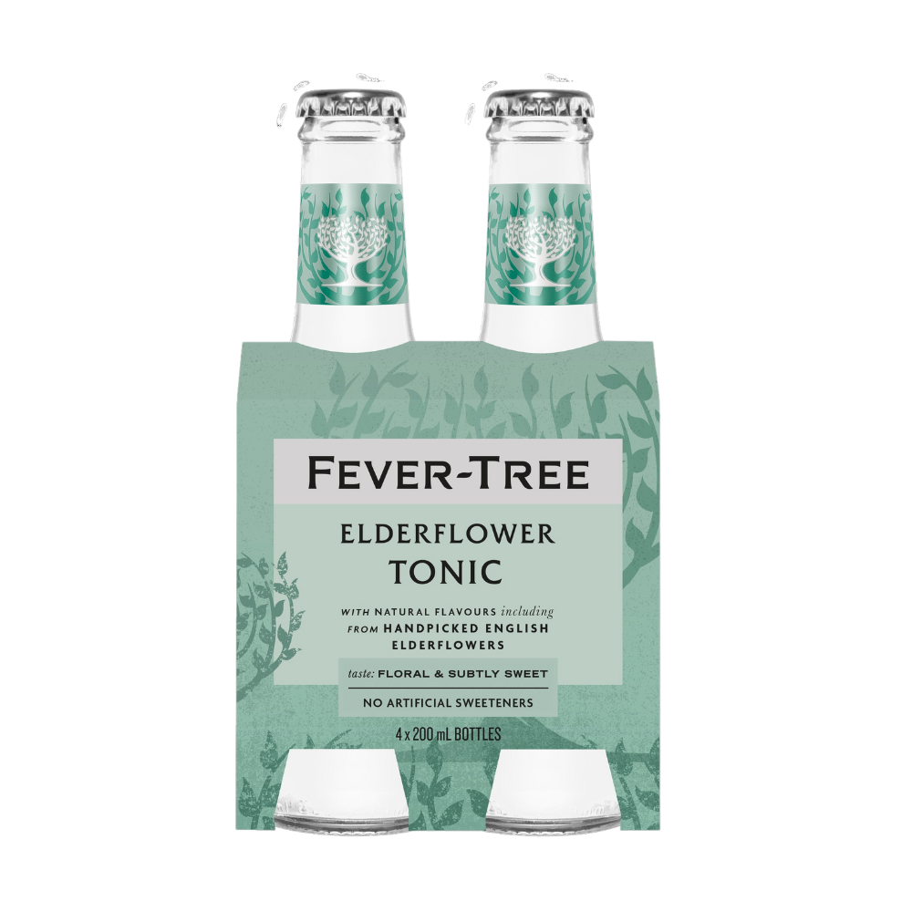 Fever Tree Elderflower Tonic Water 4 X 200Ml