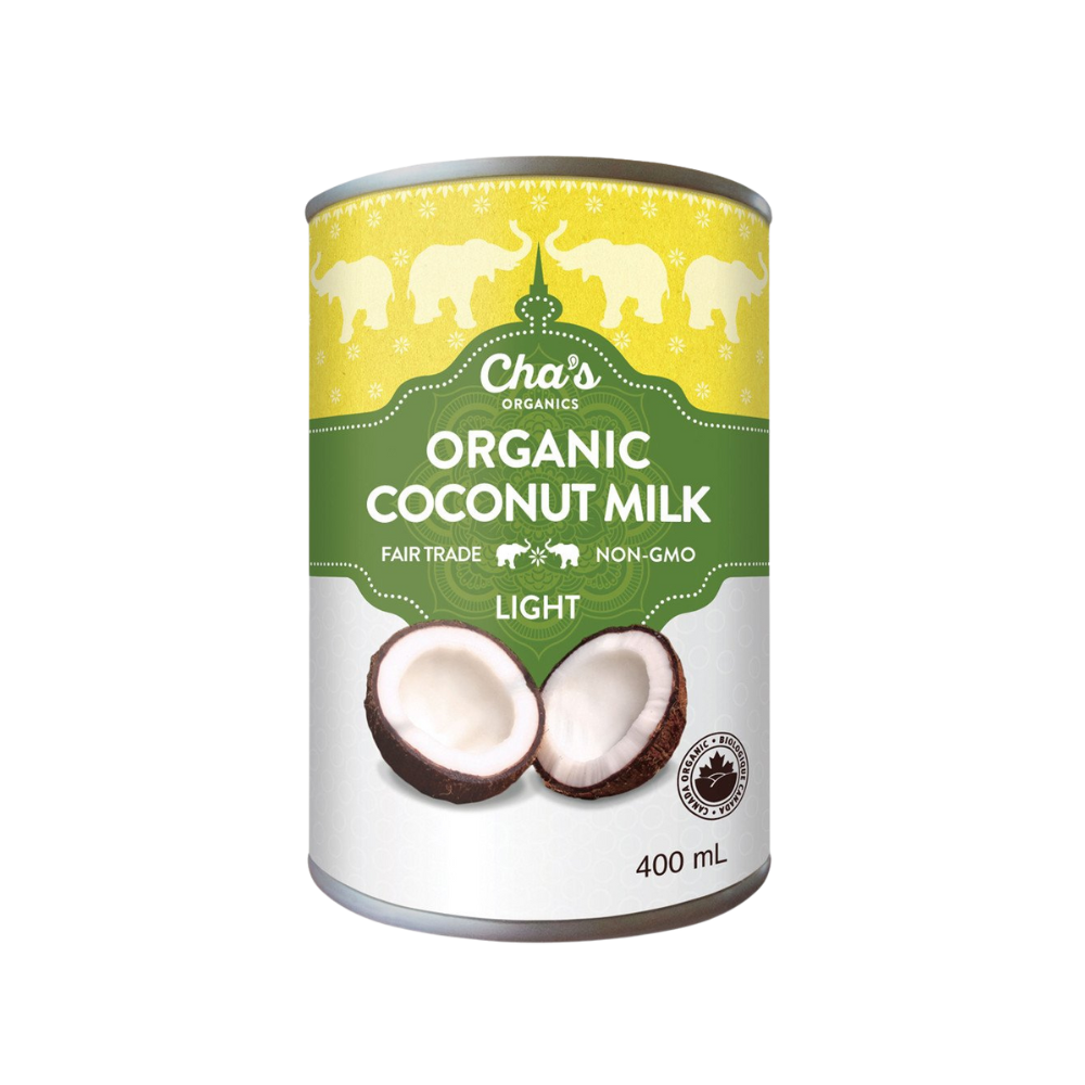 CHA'S ORGANIC LIGHT COCONUT MILK 400ML