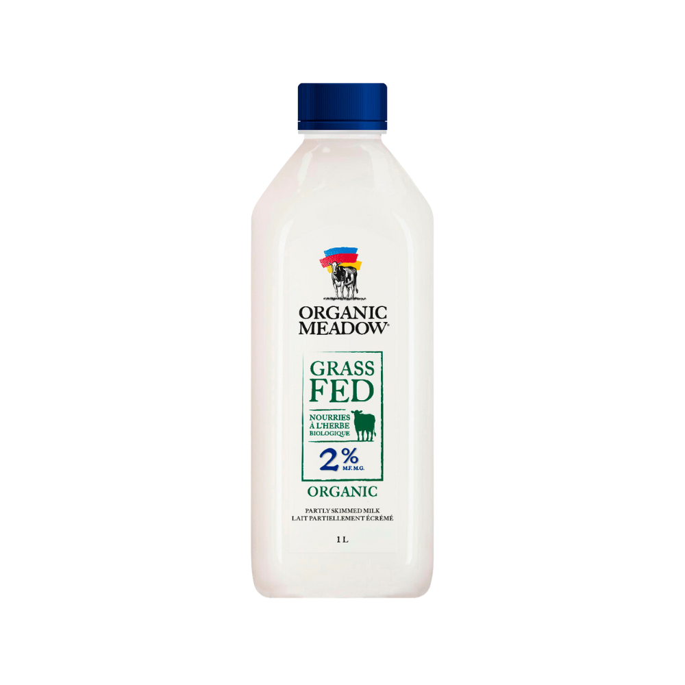 ORGANIC MEADOW GRASS FED 2% MILK 1L