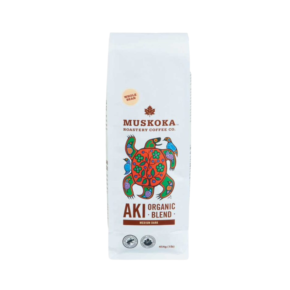 Muskoka Aki Organic Blend Whole Bean Coffee 454G