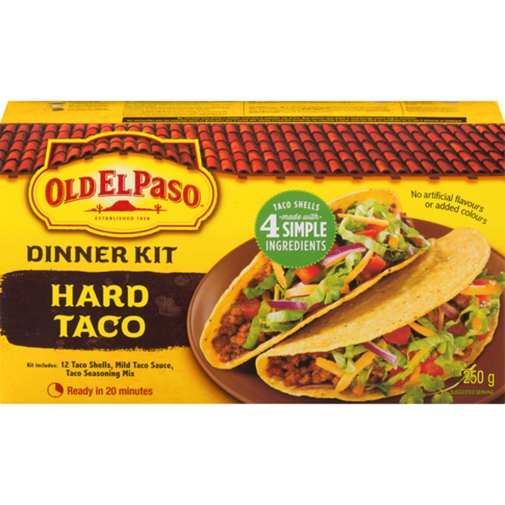 Old El Paso Taco Kit Hard 250G