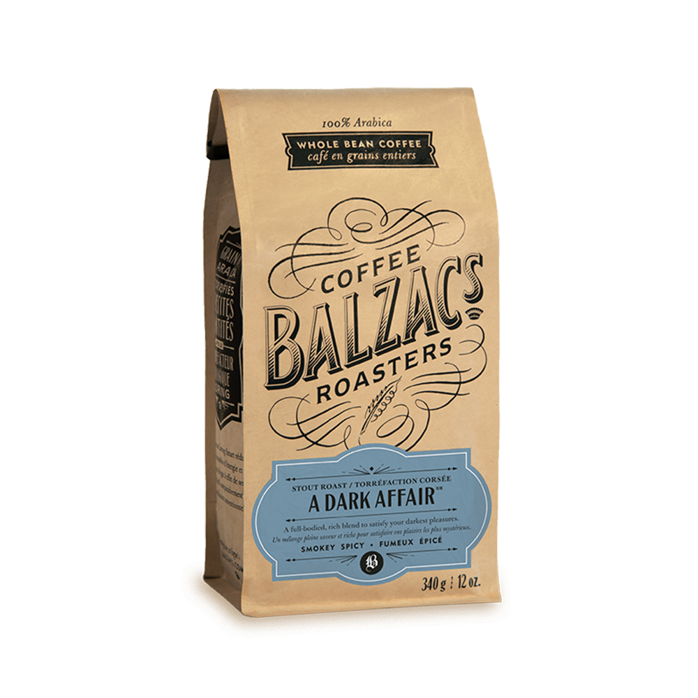 Balzac's A Dark Affair Whole Bean Coffee 340G