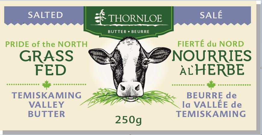 THORNLOE salted GRASS FED BUTTER  250 g