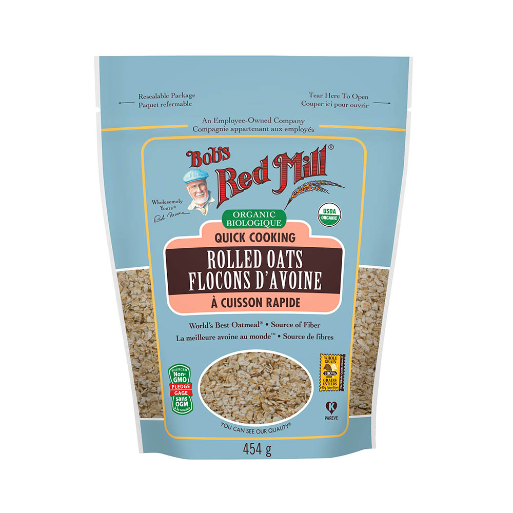 Bob's Organic Quick Cook Rolled Oats 454G