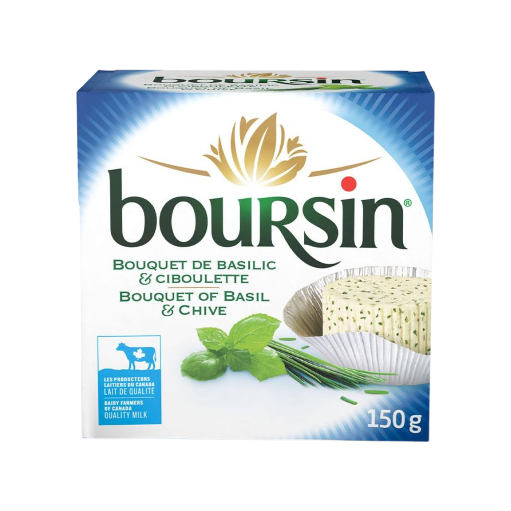 BEL CANADA BOURSIN BASIL AND CHIVES  CHEESE 150G
