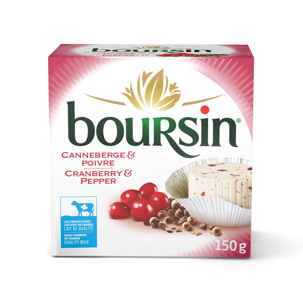 BEL CANADA BOURSIN CRANBERRY AND PEPPER CHEESE 150G
