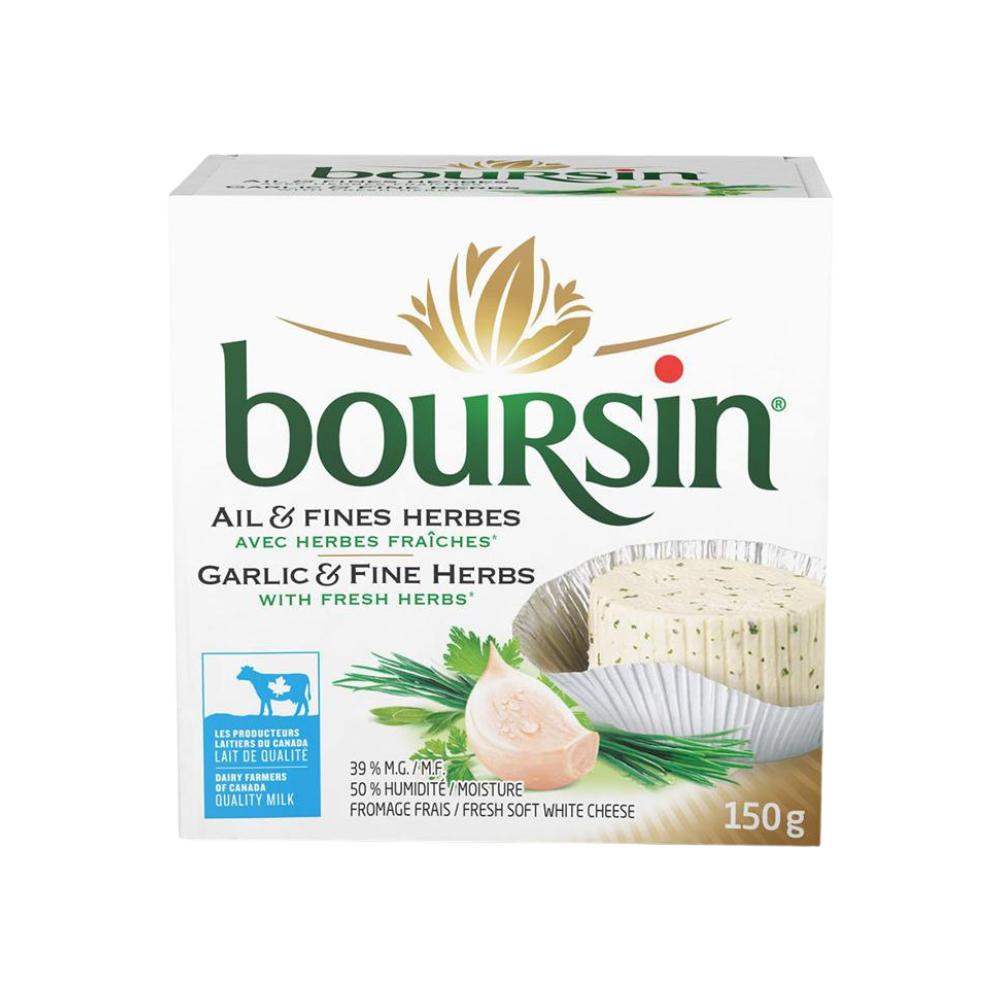 BEL CANADA BOURSIN GARLIC AND HERB CHEESE 150G